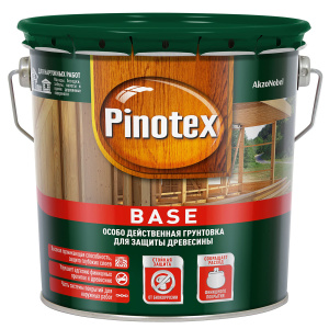 Грунт для внешних работ Pinotex Base бесцветный 9 л Pinotex — Лескрафт Грунт для внешних работ Pinotex Base бесцветный 9 л Pinotex